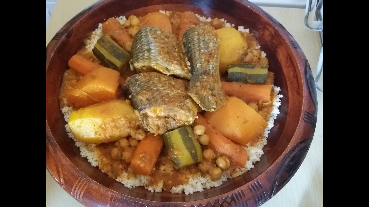 كسكسو بالحوت على طريقتي وبمذاق مميز COUSCOUS AUX POISSONS #MAROC#