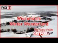 Wisconsin wintertime aerial drone from skyfox