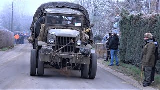 Historische U.S. Oldtimer MilitärFahrzeugparade in Manhay /Belgium 10.12.2022