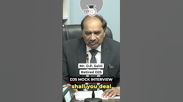 Question of the Day | O.P. Saini | DJS Mock Interview | StudyIQ Judiciary