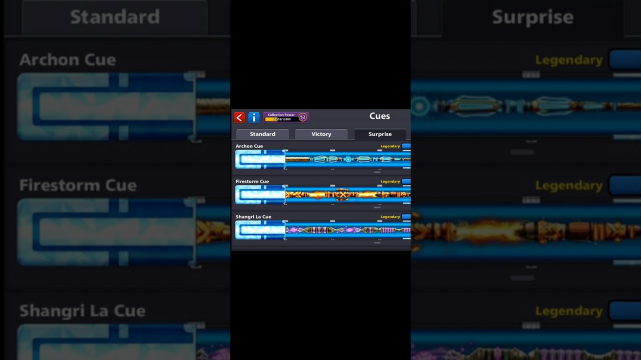 16/20 legendary cue id for sell