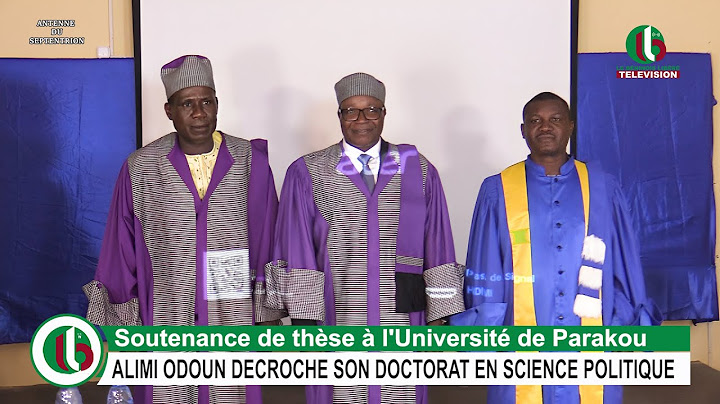 SOUTENANCE DE THESE A L'UP : ALIMI ODOUN DECROCHE SON DOCTORAT EN SCIENCE POLITIQUE