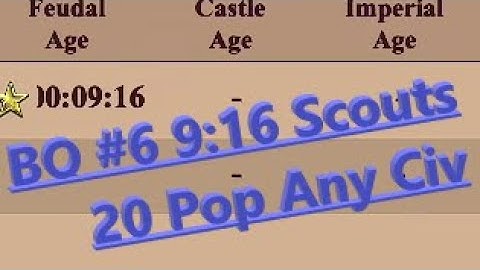Build Order #6 ➤ 20 Pop Scouts with Any Civ in 9:16 ➤ Age of Empires 2 : Definitive Edition