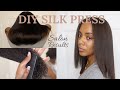 DIY SILK PRESS ON NATURAL HAIR AT HOME | CURLY to STRAIGHT | WITHOUT HEAT DAMAGE