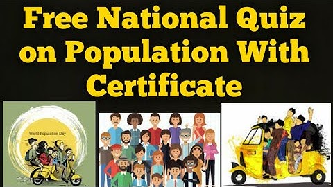 Free National Quiz on World Population Day with Certificate in 1 Minute|Population Crisis|Awareness
