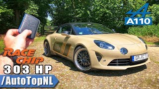 ALPINE A110 RaceChip 303HP REVIEW POV Test Drive on AUTOBAHN & ROAD by AutoTopNL