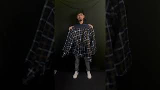 Black Hoodie With Flannel Shirt