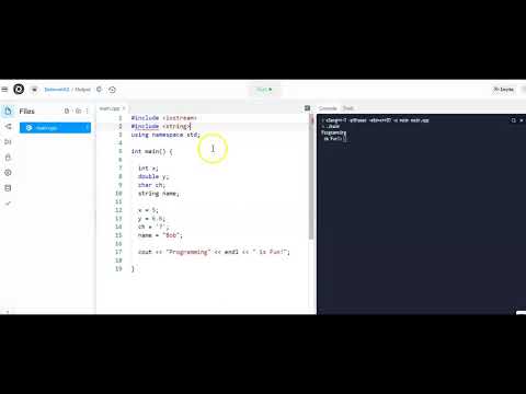 C++ Output Statements and Variables
