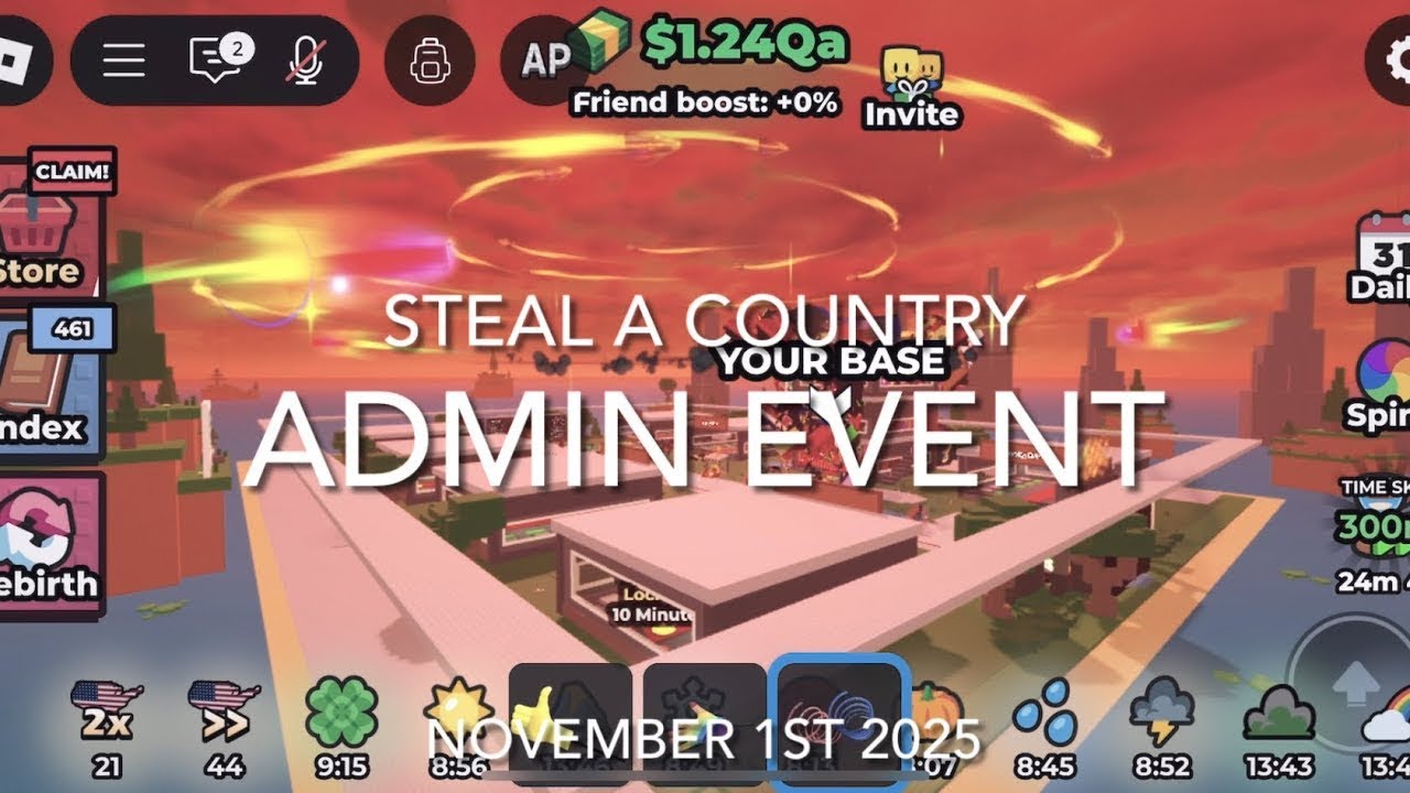 ADMIN EVENT 11/01/2025 - Steal a Country Roblox