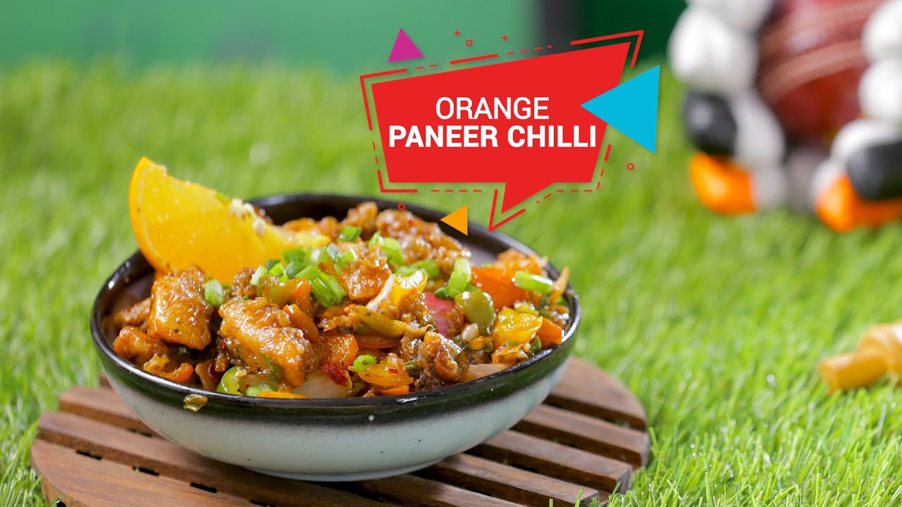 Orange Paneer Chilli | Paneer Chilli Dry Recipe | Indo Chinese Chilli Paneer |  #IFNCrickEats2019 | India Food Network