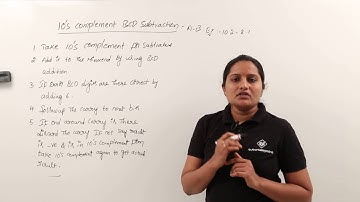 BCD subtraction using 10s complement