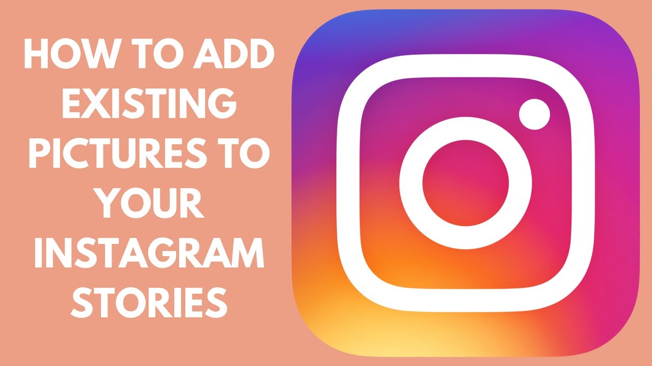 How to Upload Existing Pictures to Instagram Stories - YouTube