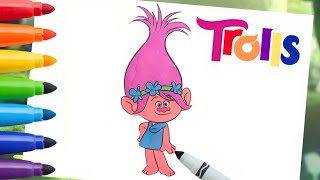 Coloring Poppy From Trolls | Fun Coloring Pages