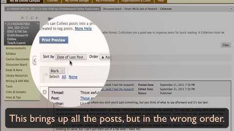 Reading posts in Blackboard