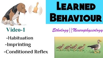 1)Learning and Memory|Learned Behaviour|Types of learning|Habituation|Imprinting|Conditioned Reflex|