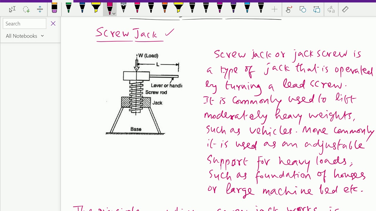 Engineering mechanics ( Application of friction ; Screw jack ) 48