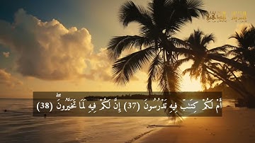سورة القلم مكتوبة  للقارئ هشام الهراز  ( رقمها  68 N  )  Surat Al-Qalam  Hicham Lharraz HD