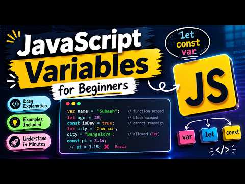 JavaScript Variables for Beginners | JS Coding Practice for Beginners