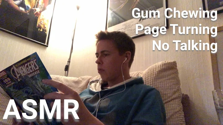 ASMR / Gum Chewing While Reading Silently / No Talking / Page Turning / Male