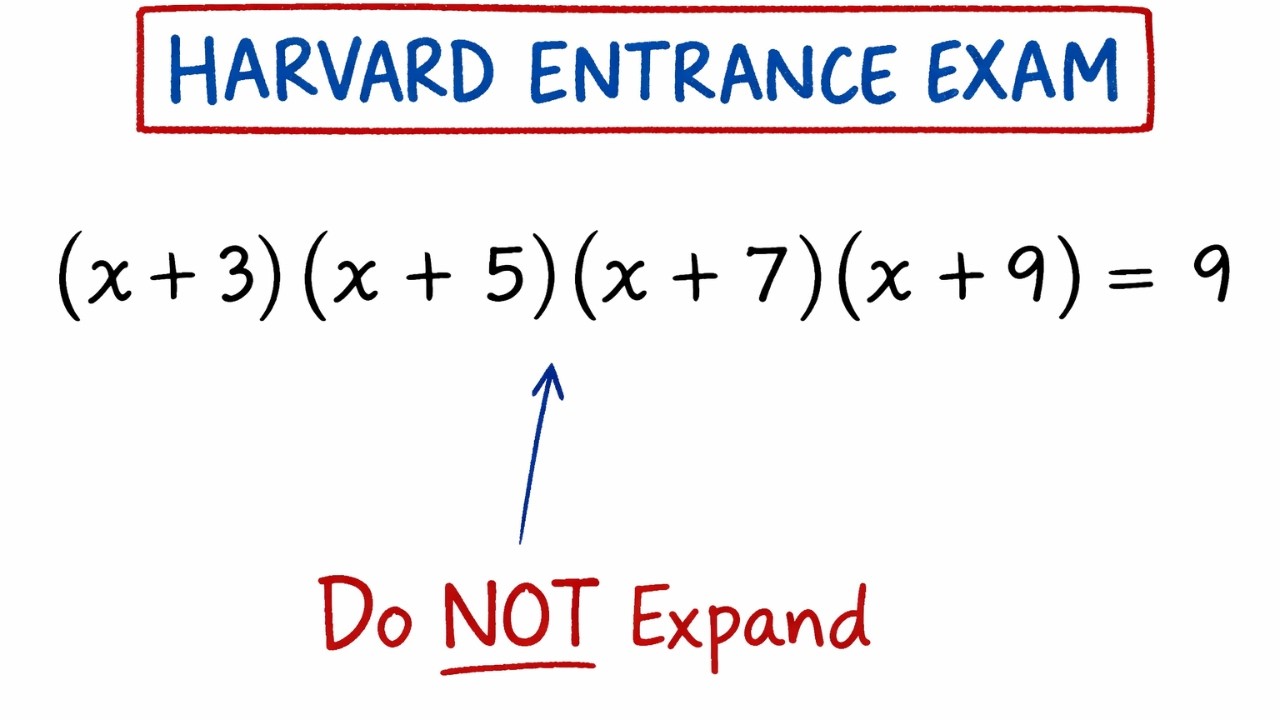 Only 1% Can Solve This Math Problem | Harvard Entry test Math Question ...