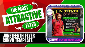 Juneteenth Flyer, Canva Template.