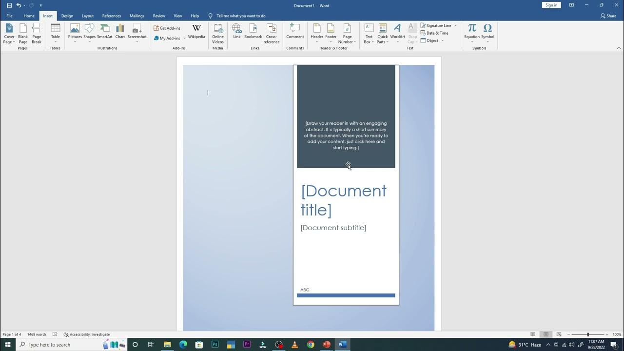 class-27-ms-word-how-to-add-cover-page-in-a-word-document-youtube