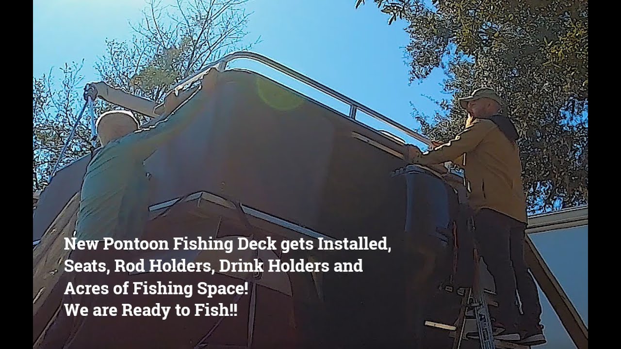 Custom Pontoon Rear Deck gets Installed!! YouTube