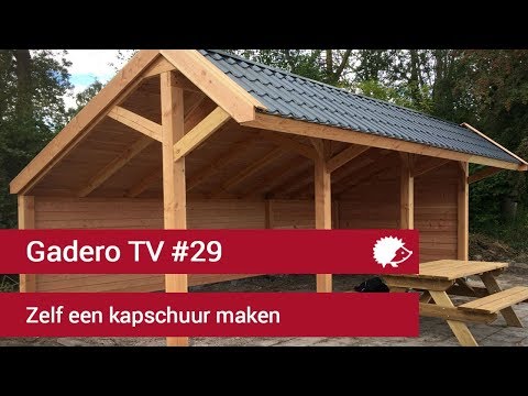 Verwonderend 29 Kapschuur bouwen van Lariks Douglas hout - Zelf maken kapschuur QH-99