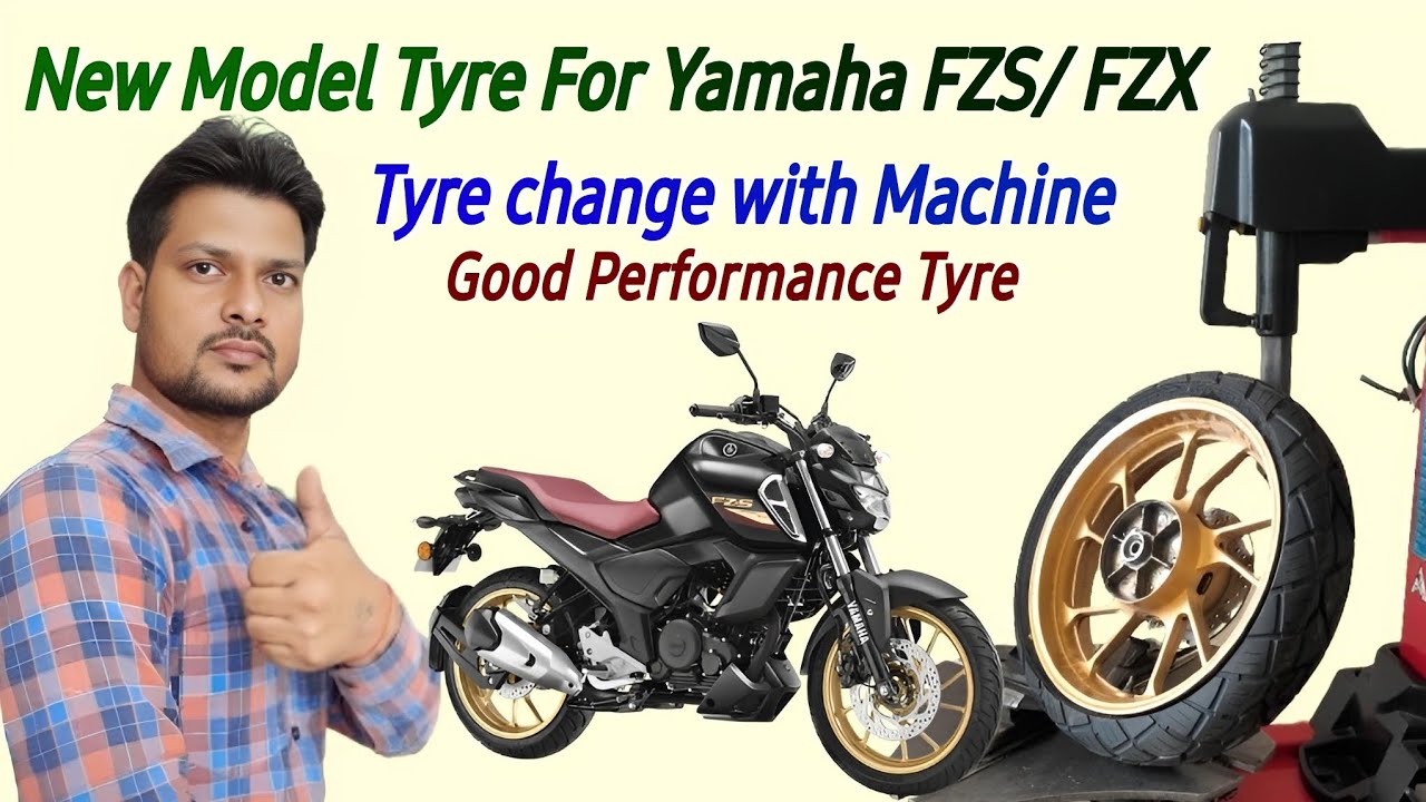 Yamaha Fzs Bike New model Tyre Tyre change with tyre machine for