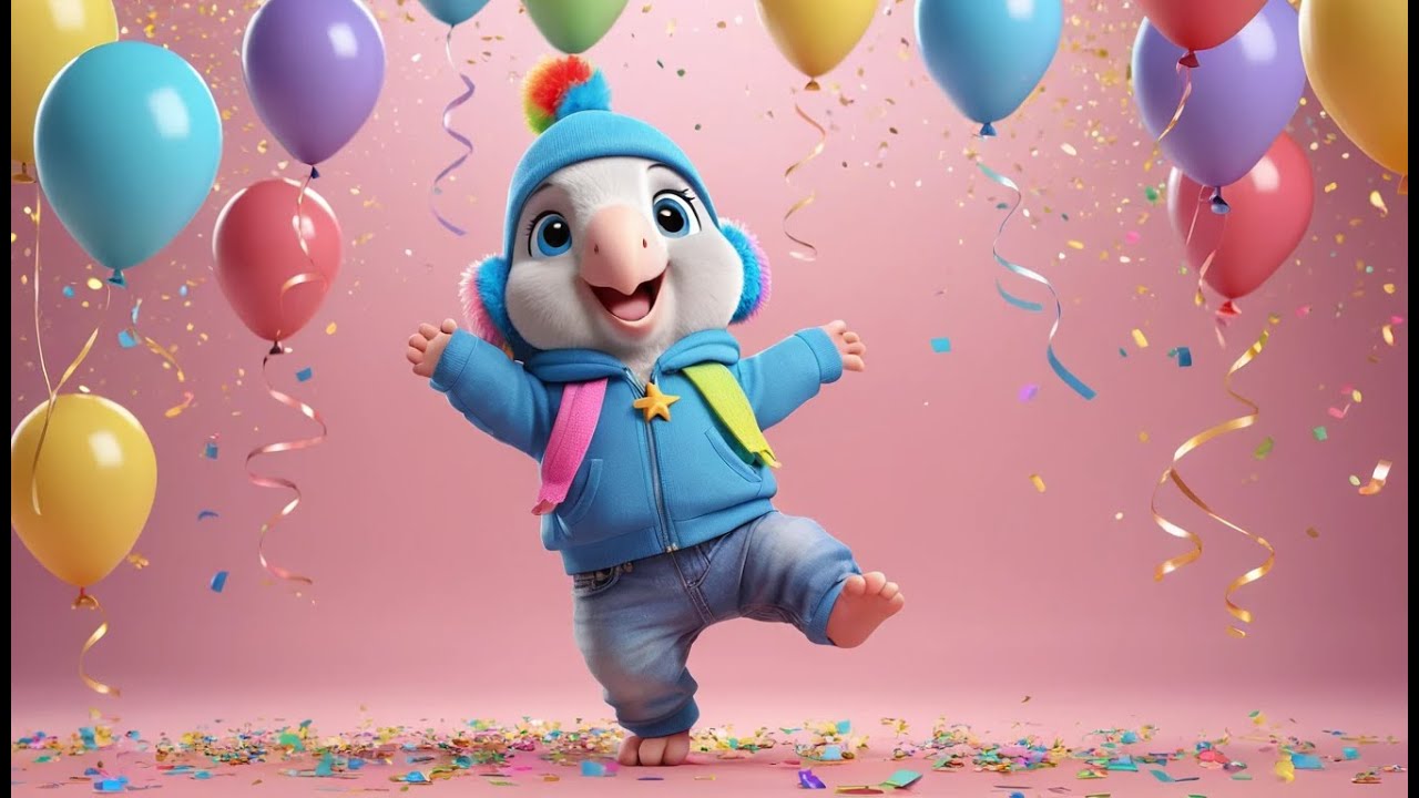 Baby Parrot’s Colorful New Year Song | Fun New Year & Animal Nursery for Kids | Baby Learning Song