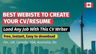 The ONLY video you need to design a top CV/Resume for Canada, USA, UK, Australia jobs