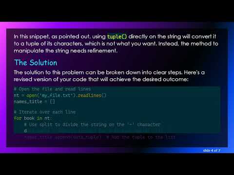How to Read Each Line of a Text File and Convert It to a Tuple in Python