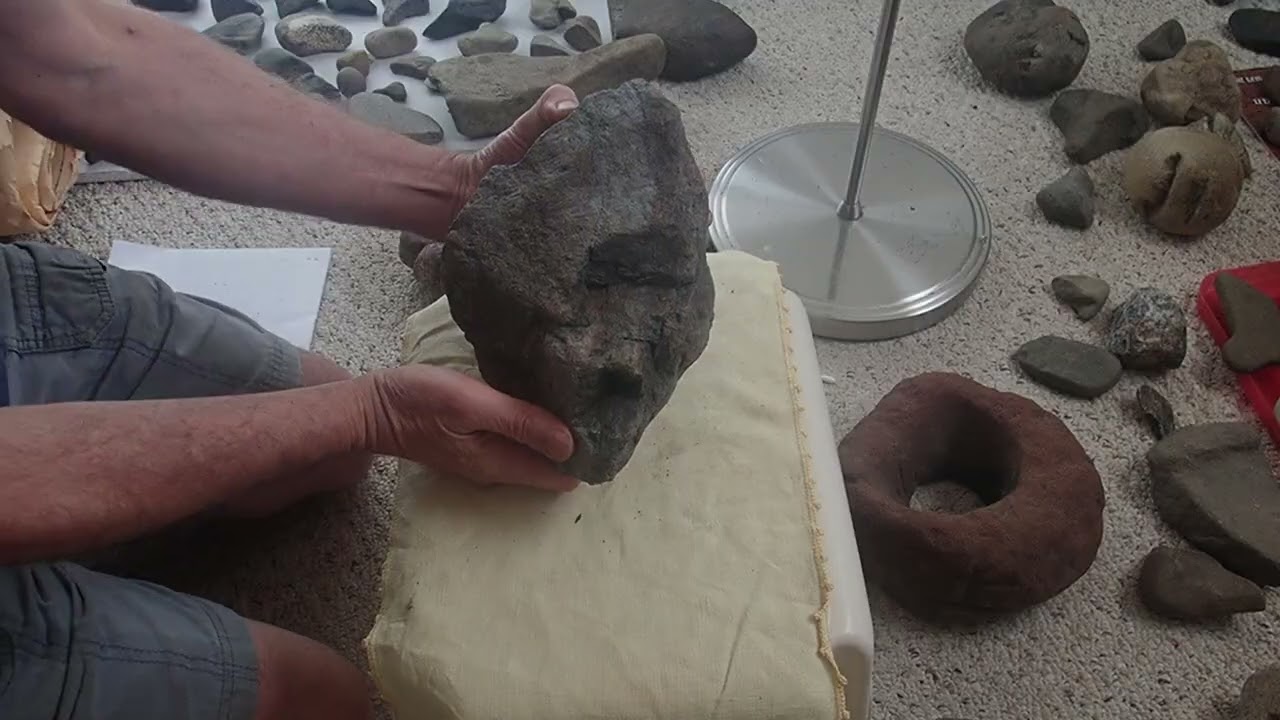 Stone age rock art; Bard stone The Warrior