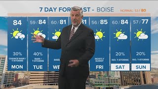 SW Idaho weather: Afternoon thunderstorms Monday, calmer later in week