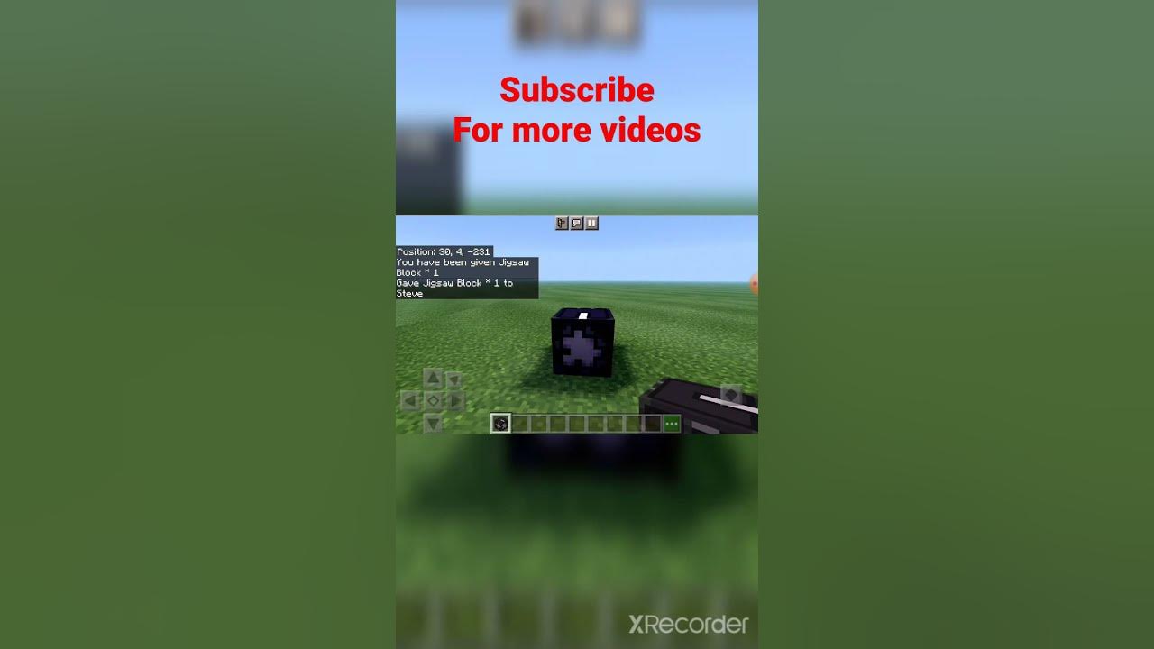 minecraft jigsaw block YouTube
