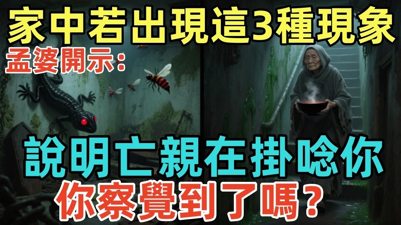 孟婆開示：家中若出現這3種現象，說明亡親在掛唸你，你察覺到了嗎？