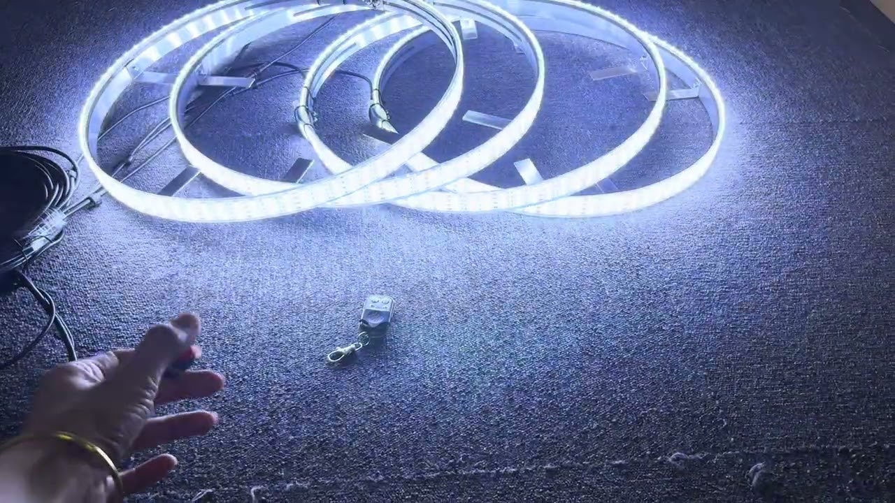 JHB QUAD ROW PURE WHITE LED Wheel Rings Strobes Rim Lights (Store: jhblights / jhblighting)