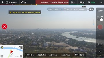 DJI phantom 3 range test from driveway, over 1.5 km in urban area