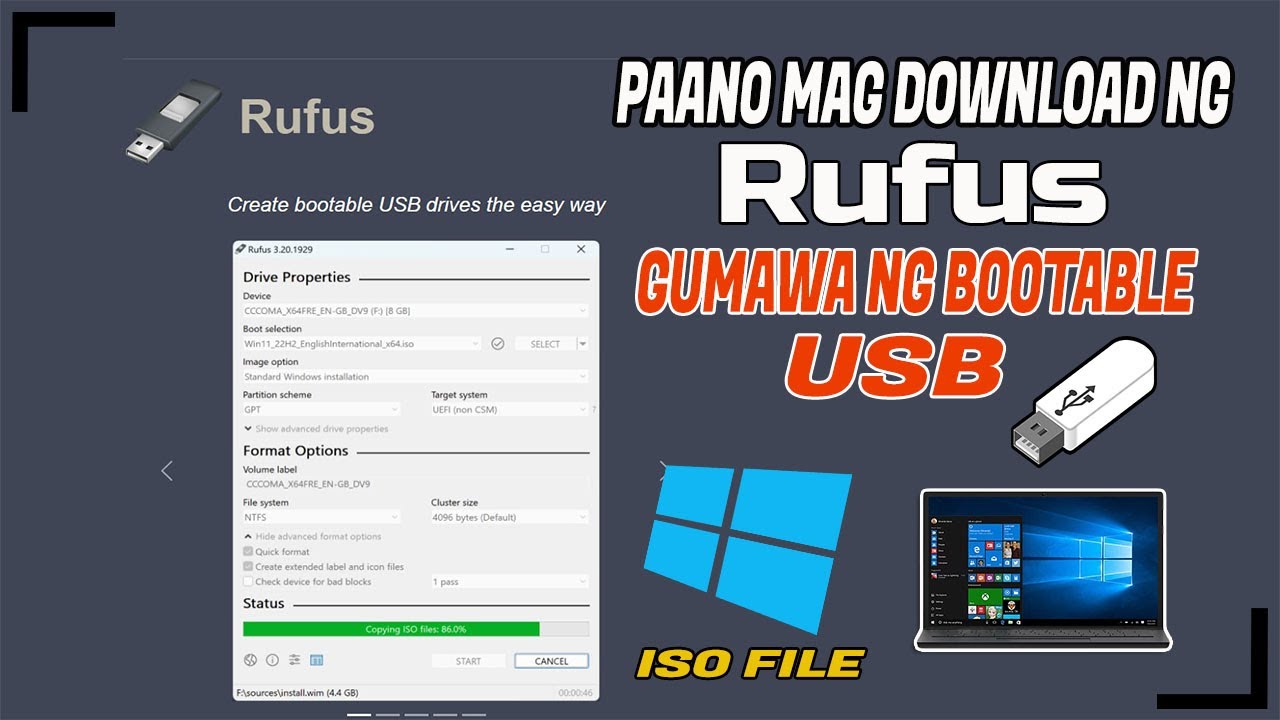 Paano Mag Download ng RUFUS | Gumawa ng Windows Bootable USB | WIndows ISO File