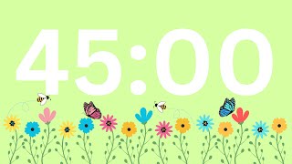 Celebrity Spring Day 45 Minute Timer | Classroom Timer | Flower Timer | Spring Countdown Net Worth
