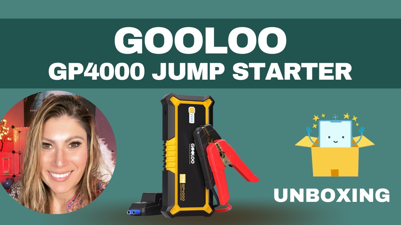 🔋GOOLOO GP4000 Car Jump Starter SuperSafe Lithium Jump Box Portable Power  Bank