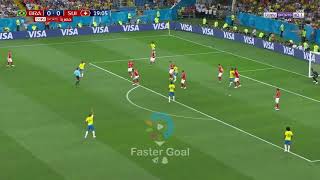 اهداف مباراه البرازيل وسويسرا 0-1
