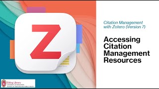 Zotero 7 Accessing citation management resources