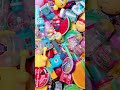 Satisfying Video | Yummy Glitter Rainbow Lollipops ASMR Unpacking - A Lot Of Lollipops #Shorts