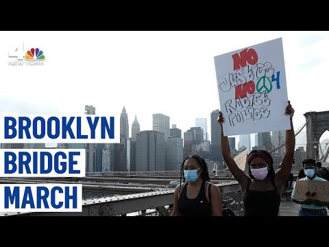 Thousands Come Out For George Floyd Memorial and March, NYPD Use Of Force Called Into Question