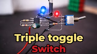 Triple Toggle Switch LED Trick | DIY Electronics ❤️‍🔥