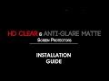 Techgear clear and techgear antiglare matte screen protector installation guide