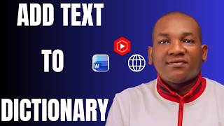 How to Add Text or Word Underlined in Red to Dictionary on YouTube Studio