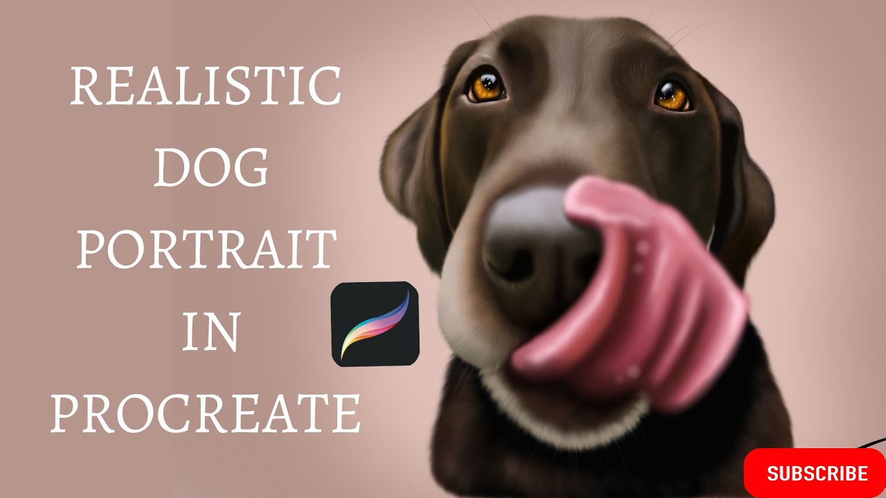 Realistic Dog Portrait Painting Time-lapse in Procreate