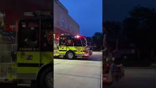Avenel fire department engine 5-4 and ladder truck 5-2-5 responding
